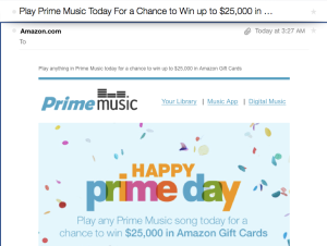 Amazon PrimeMusic Email